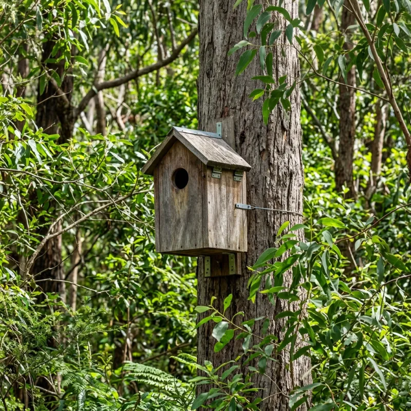 Animal nesting box installed as a humane alternative to a Patterson Lakes roof cavity